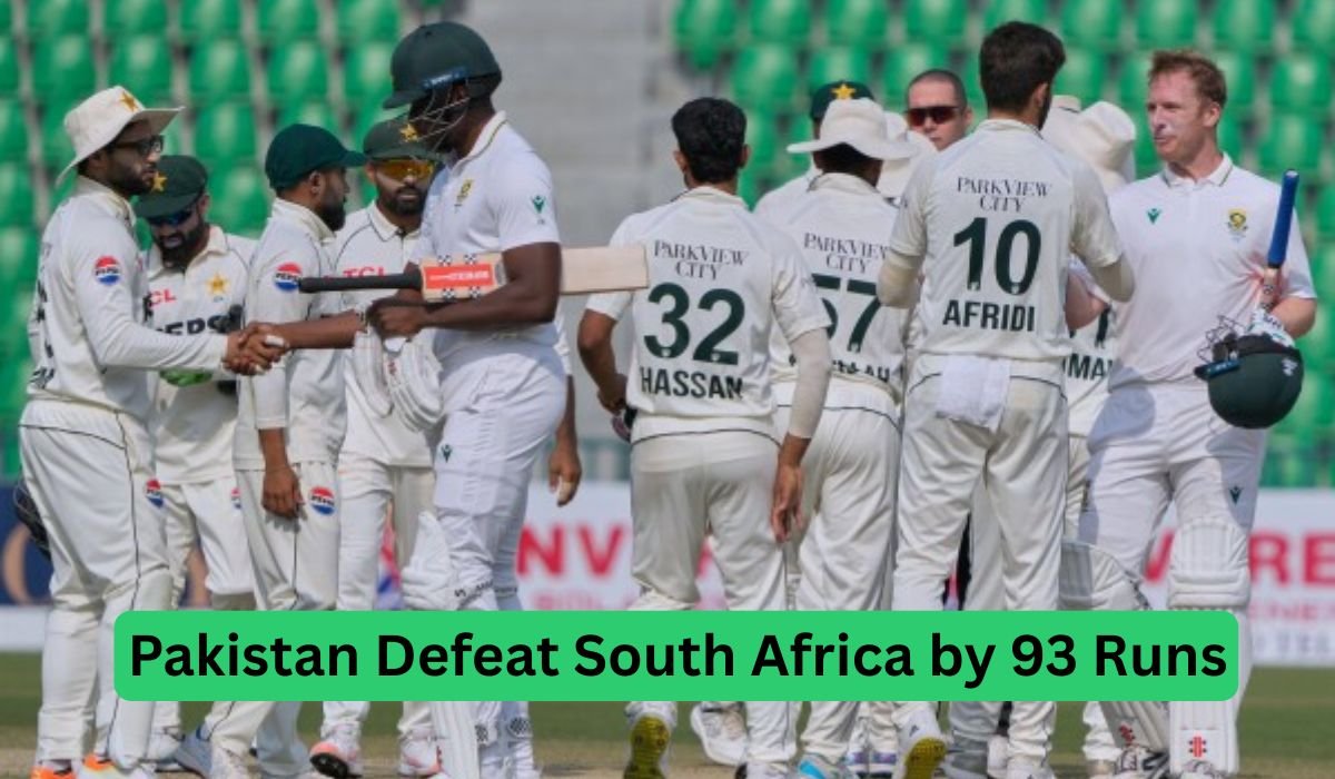 Pakistan Defeat South Africa by 93 Runs to End Their 10-Test Winning Streak in Lahore